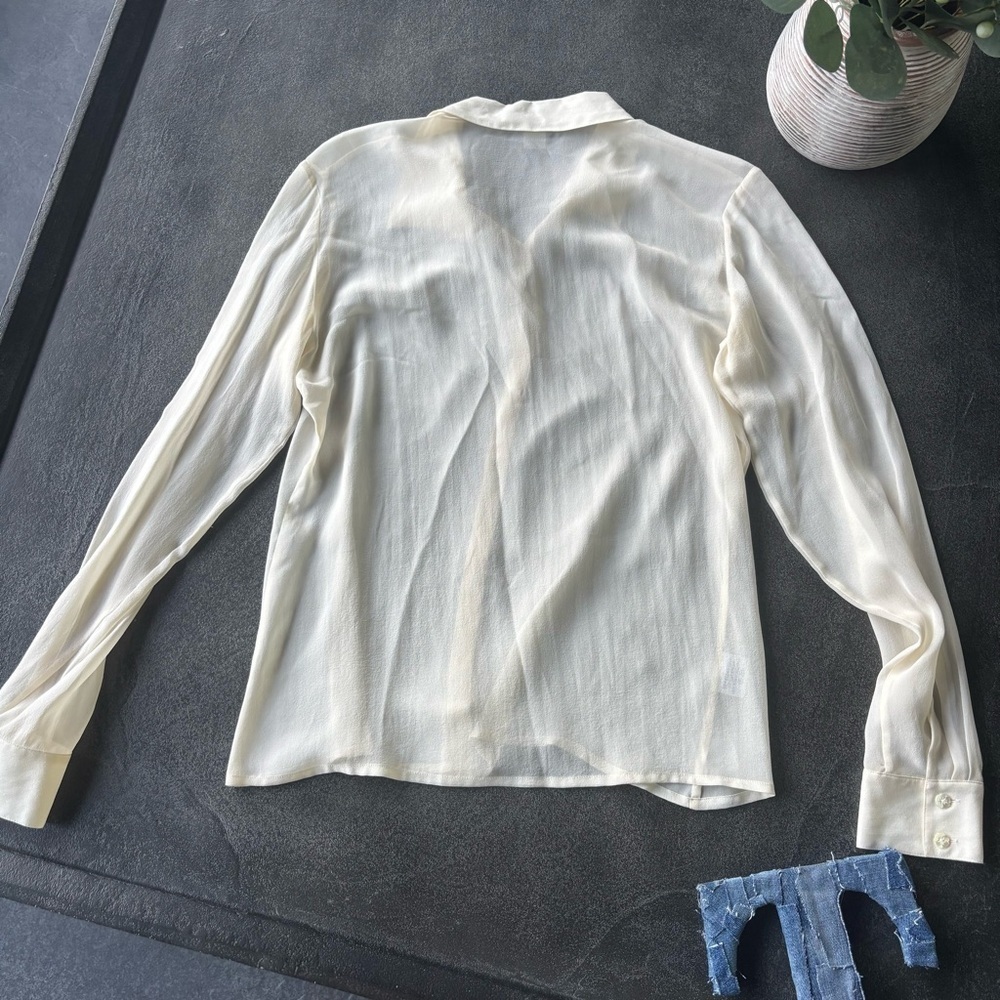 🌺 Vintage Tommy Bahama Sheer Blouse | Resort Vibes | Size M - Picture 4 of 4